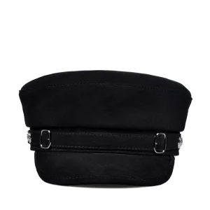 casquette plate coton homme noire
