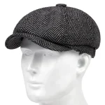 casquette béret homme tendance gris foncé