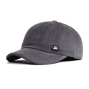 casquette coton homme vintage gris foncé