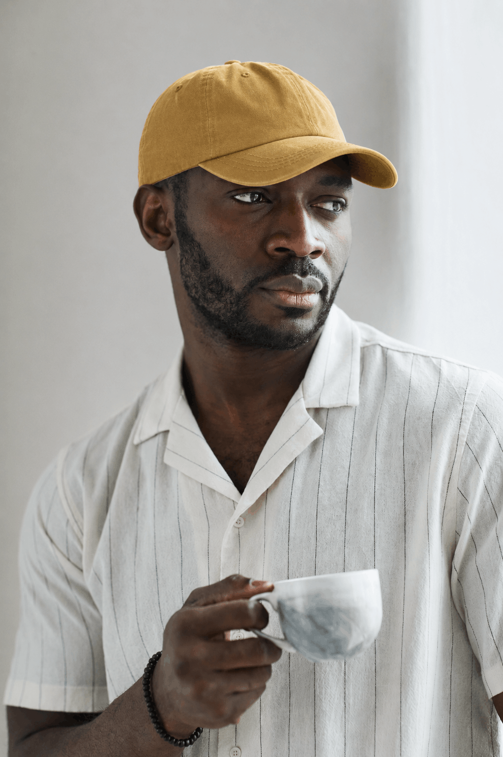 Casquette été homme en jean délavé curcuma – Image 5