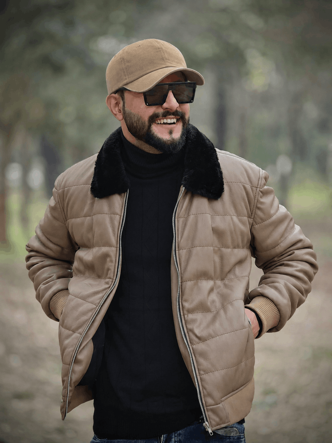 Casquette été homme en jean délavé kaki – Image 3