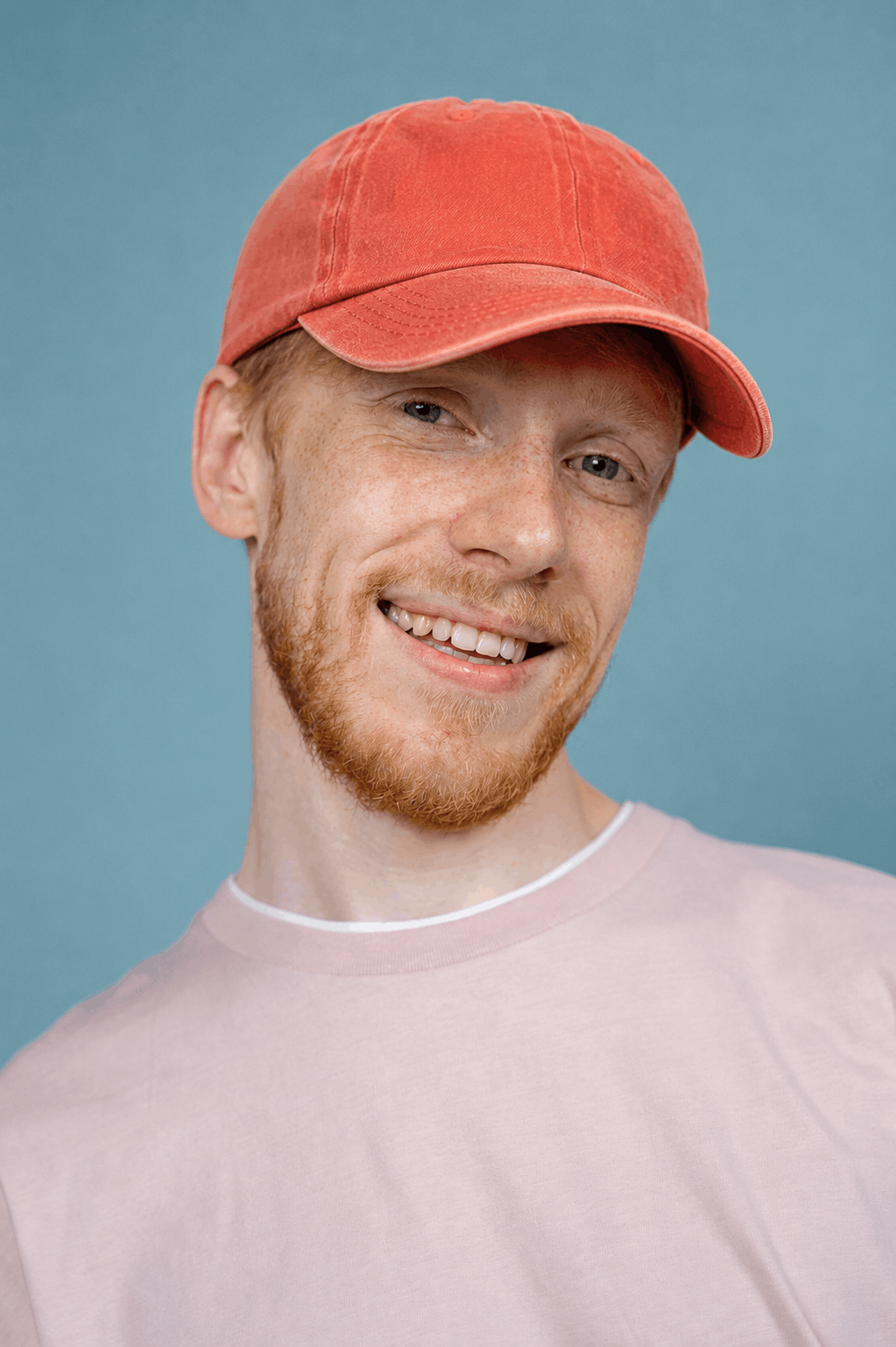 Casquette été homme en jean délavé orange – Image 3