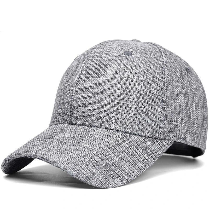 casquette d'été homme en simili lin grise