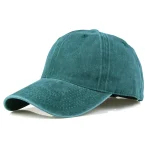 casquette été homme en jean délavé vert foncé