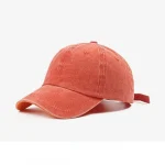 casquette été homme en jean délavé orange