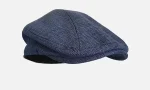 casquette homme d'été en lin bleue