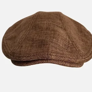 casquette homme d'été en lin café