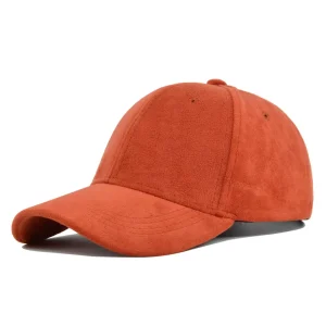 casquette baseball velours homme orange