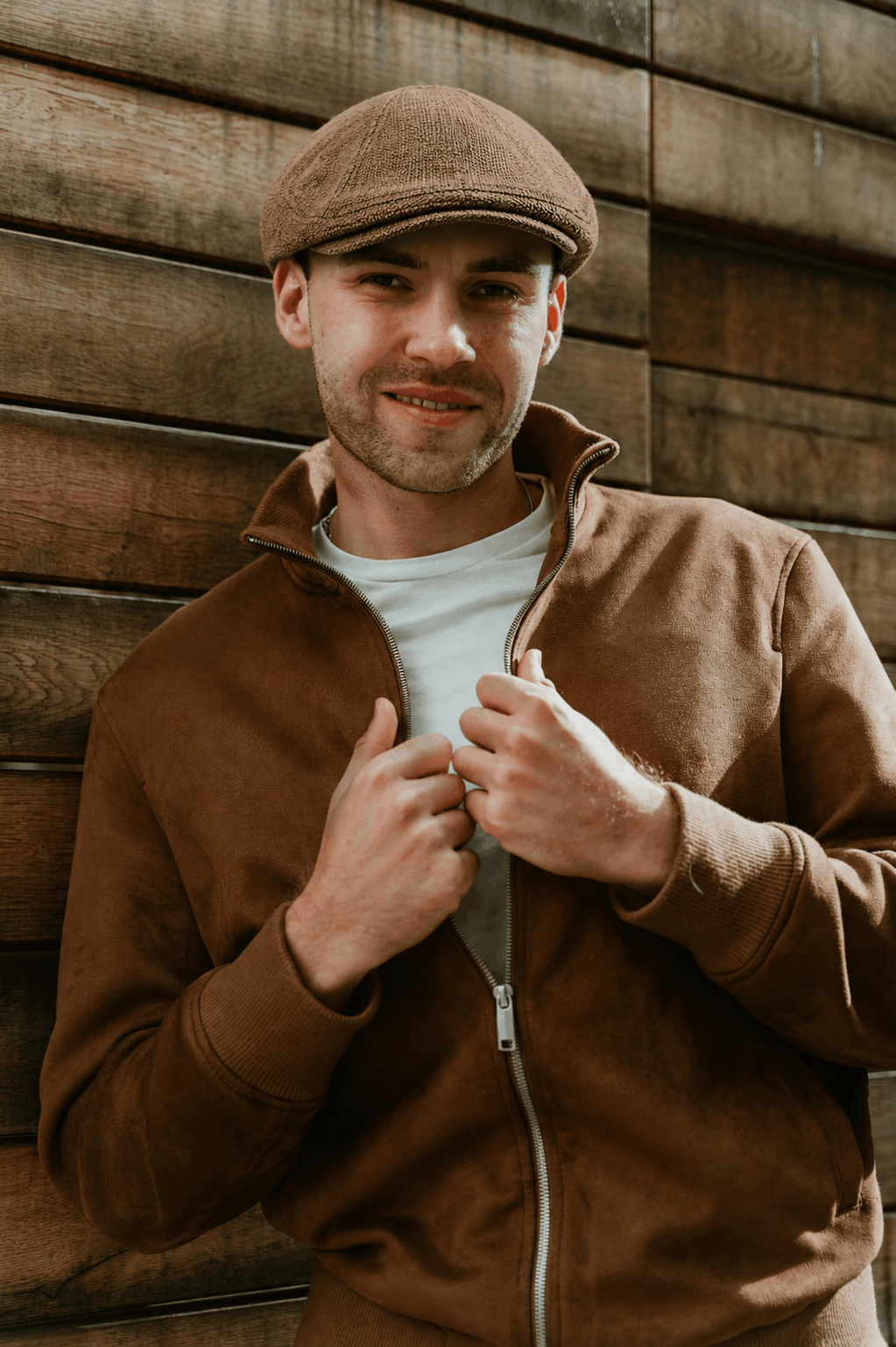 casquette homme d'été en lin café|Style plat – Image 4